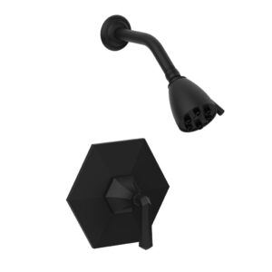Phylrich LE VERRE & LA CROSSE Pressure Balance Shower Set – Lever Handle PB3170 – Matte Black