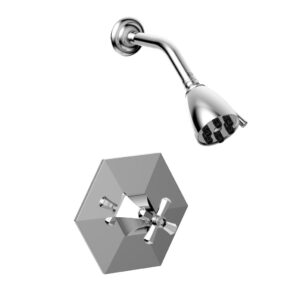 Phylrich LE VERRE & LA CROSSE Pressure Balance Shower Set – Cross Handle PB3171 – Polished Chrome