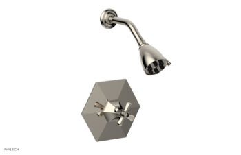 Phylrich LE VERRE & LA CROSSE Pressure Balance Shower Set - Cross Handle PB3171 - Polished Nickel
