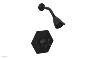 Phylrich LE VERRE & LA CROSSE Pressure Balance Shower Set - Cross Handle PB3171 - Matte Black