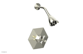 Phylrich LE VERRE & LA CROSSE Pressure Balance Shower Set - Cross Handle PB3171 - Satin Nickel