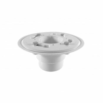 QM ABS Flange Drain 2" throat, 2" outlet No Hub