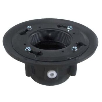 QM PVC High Flow 3" x 4" Drain Base with Clamping Ring