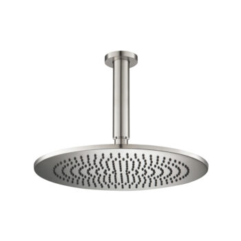 Isenberg 12" Rain Head with 6" Ceiling Mount Arm In Satin Brass - Image 2