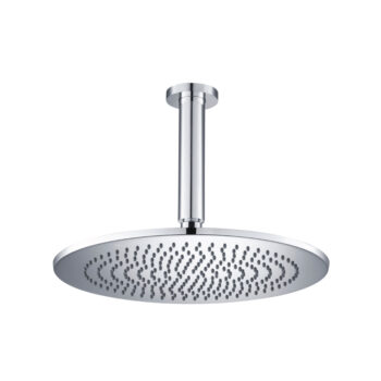 Isenberg 12" Rain Head with 6" Ceiling Mount Arm In Satin Brass