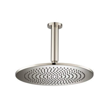 Isenberg 12" Rain Head with 6" Ceiling Mount Arm In Satin Brass - Image 3