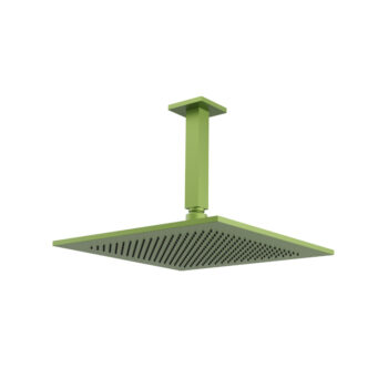 Isenberg 12" Rain Head with 6" Ceiling Mount Arm In Satin Brass - Image 18