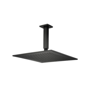 Isenberg 12″ Rain Head with 6″ Ceiling Mount Arm In Matte Black