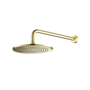 Isenberg 10″ Rain Head with 16″ Arm In Satin Brass