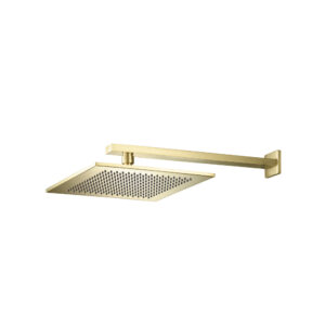 Isenberg 10″ Rain Head with 16″ Arm In Satin Brass