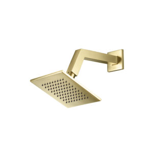 Isenberg 6″ Rain Head with 7″ Arm In Satin Brass