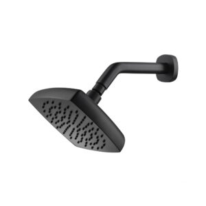 Isenberg 7″ Rain Head with 8″ Arm In Matte Black