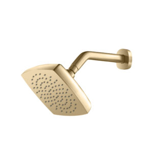 Isenberg 7″ Rain Head with 8″ Arm In Satin Brass