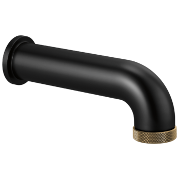 Brizo Litze®: Litze Diverter Tub Spout In Matte Black / Luxe Gold