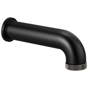 Brizo Litze®: Litze Diverter Tub Spout In Matte Black / Luxe Steel