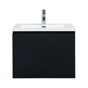 Mar 24″ Black Vanity With White Countertop