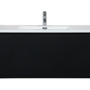 Mar 36″ Black Vanity With White Countertop