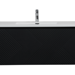 Mar 48″ Black Vanity With White Countertop