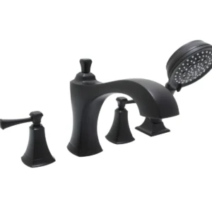 Huntington Brass Davenport 4-Pc Roman Tub Filler In Matte Black