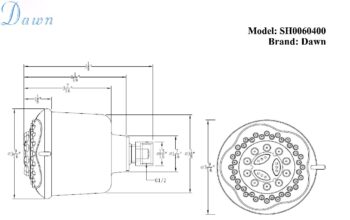 Dawn® Multifunction Showerhead, Brushed Nickel