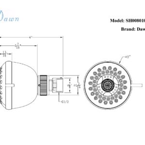 Dawn® Multifunction Showerhead, Chrome