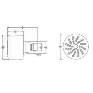 Dawn® Single Function Showerhead, Chrome