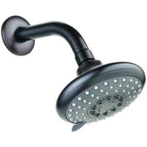 Dawn® 5-Jet Showerhead with Arm and Flange, Dark Brown Finish