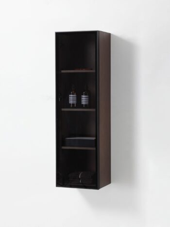 "13 Glass Wall Hung Side Cabinet In Chestnut Oak - Image 3
