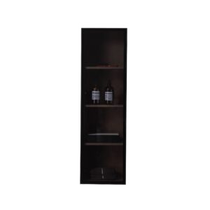 “13 Glass Wall Hung Side Cabinet In Chestnut Oak