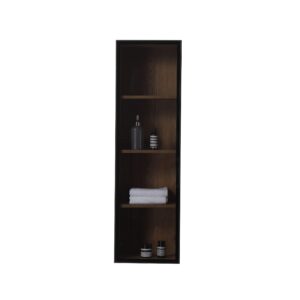 “13 Glass Wall Hung Side Cabinet In Pecan Oak