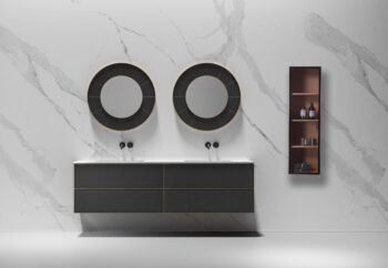 "13 Glass Wall Hung Side Cabinet In Whitewash Oak - Image 2