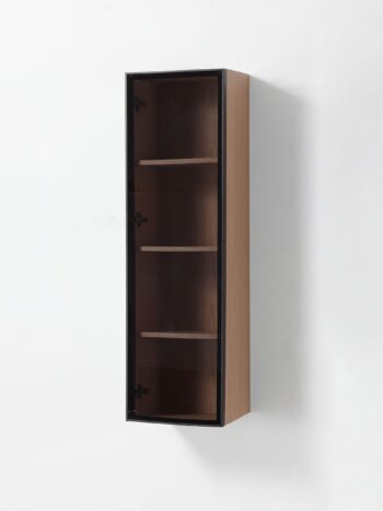 "13 Glass Wall Hung Side Cabinet In Whitewash Oak - Image 7