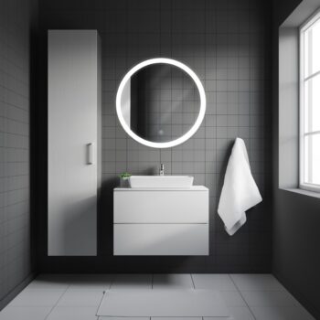 Sidra 24x24 Round Illuminated Vanity Mirror - Image 2