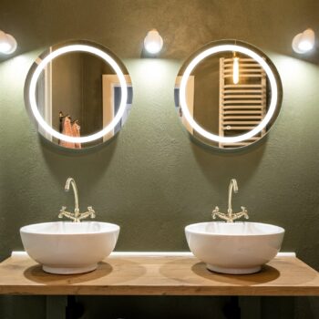 Solstice 24x24 Round Illuminated Vanity Mirror - Image 2