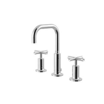 Kohler Purist Widespread bathroom sink faucet with Cross handles, 1.2 gpm - Matte Black - Image 9