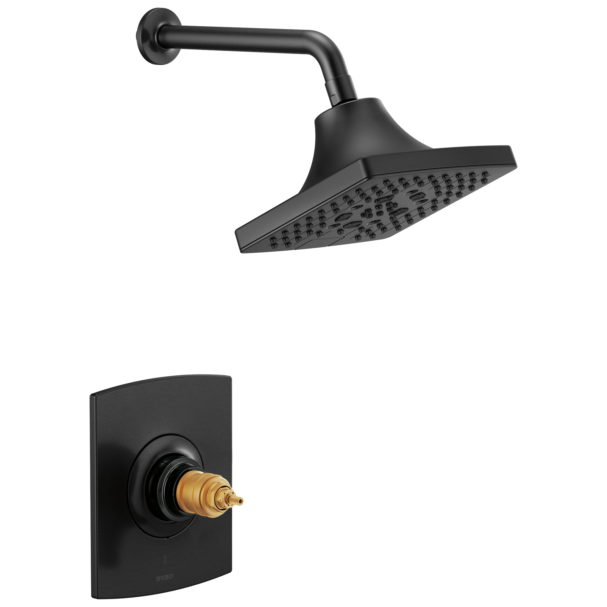 Brizo Kintsu®: TempAssure® Thermostatic Shower Only Trim - Less Handles In Matte Black