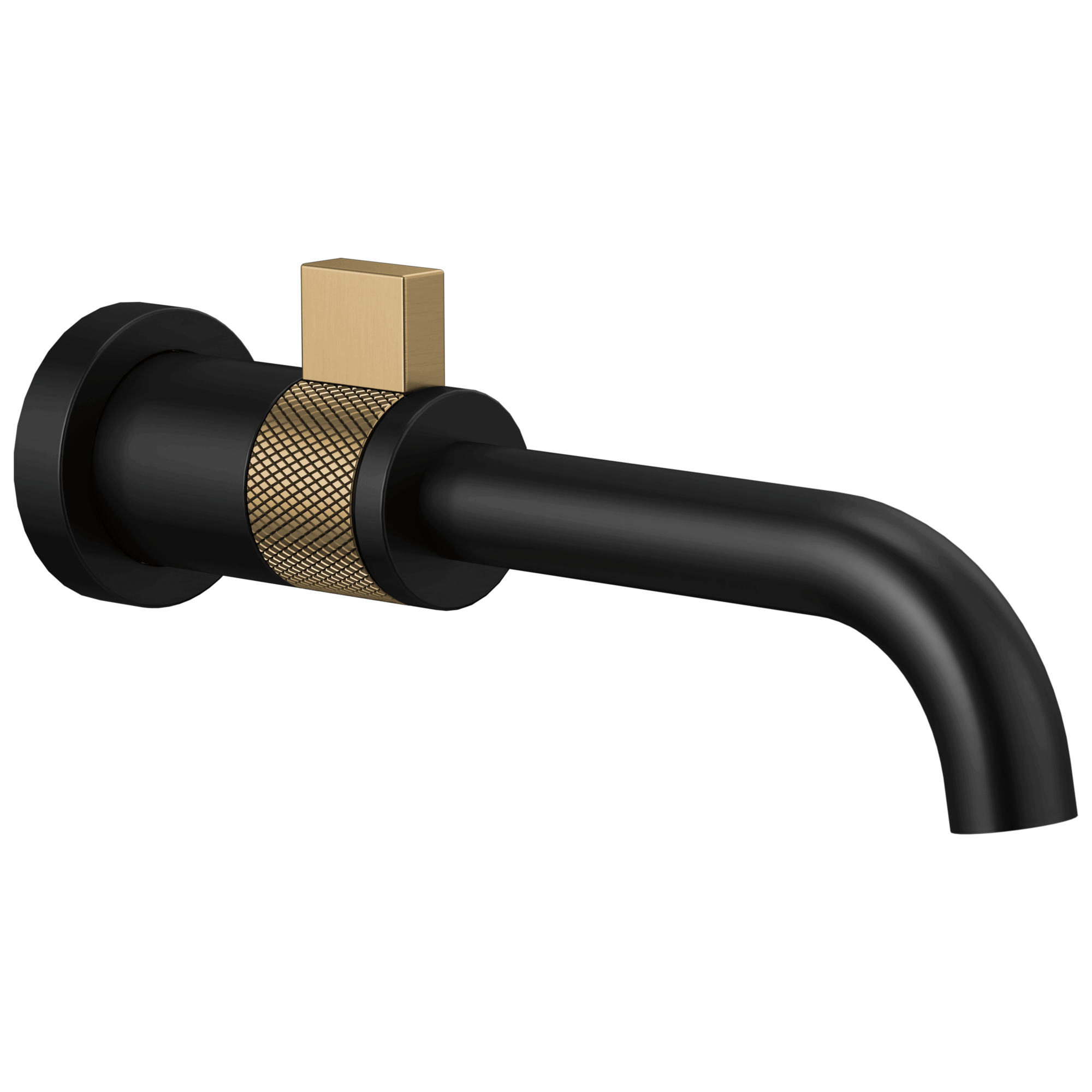 Brizo Litze®: Wall Mount Lavatory In Matte Black / Luxe Gold