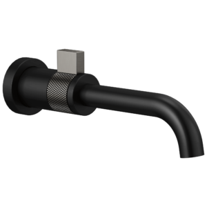 Brizo Litze®: Wall Mount Lavatory In Matte Black / Luxe Steel