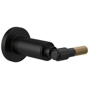 Brizo Litze®: Sensori® Volume Control Trim – T-Lever In Matte Black / Luxe Gold