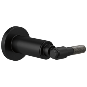 Brizo Litze®: Sensori® Volume Control Trim – T-Lever In Matte Black / Luxe Steel