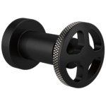 Brizo Litze®: Sensori® Volume Control Trim With Wheel Handle In Matte Black / Luxe Steel