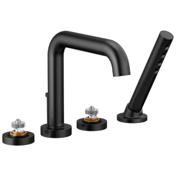 Brizo Litze®: Roman Tub with Handshower - Less Handles In Matte Black