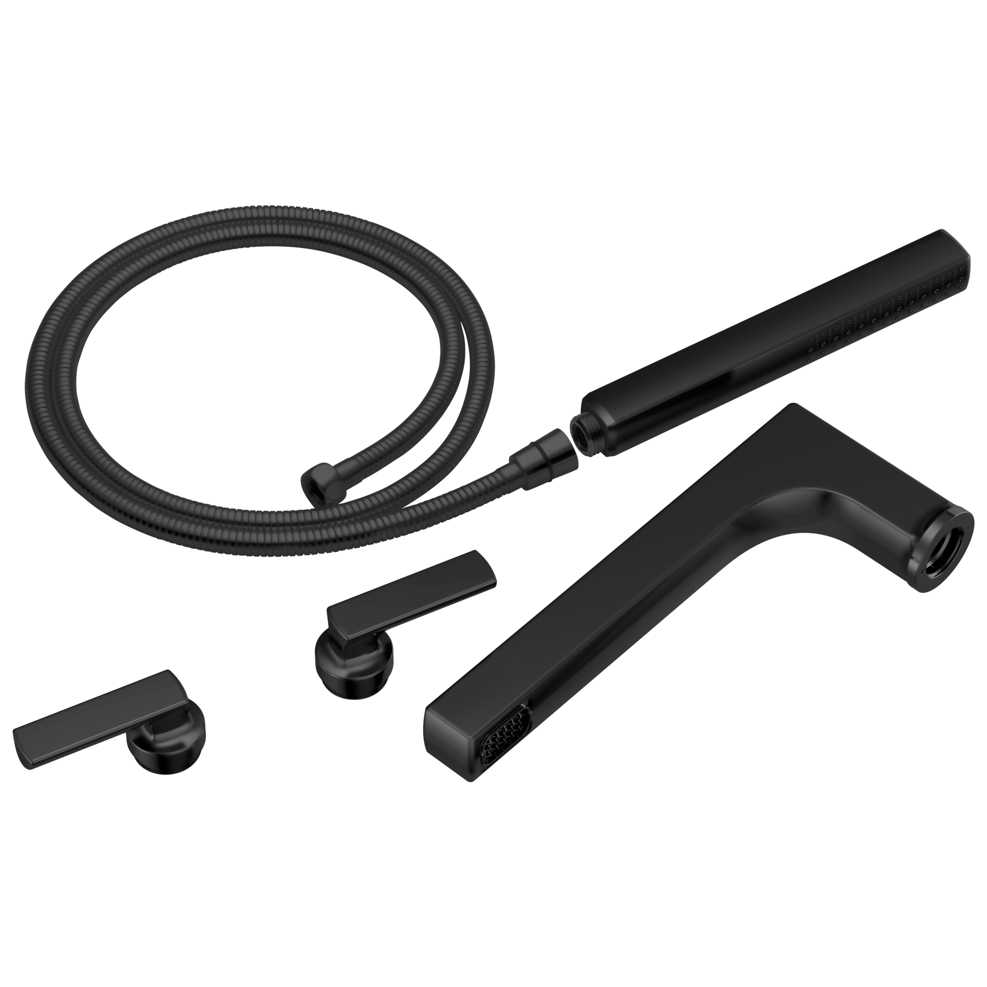 Brizo Kintsu®: Two-Handle Tub Filler Trim Kit with Lever Handles In Matte Black
