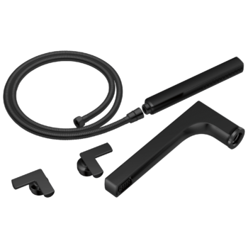 Brizo Kintsu®: Two-Handle Tub Filler Trim Kit with Cross Handles In Matte Black