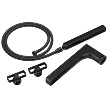 Brizo Kintsu®: Two-Handle Tub Filler Trim Kit with Knob Handles In Matte Black
