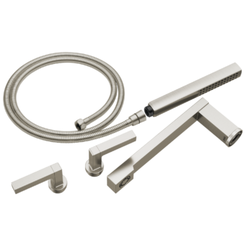 Brizo Frank Lloyd Wright®: Two-Handle Tub Filler Trim Kit with Lever Handles In Luxe Nickel