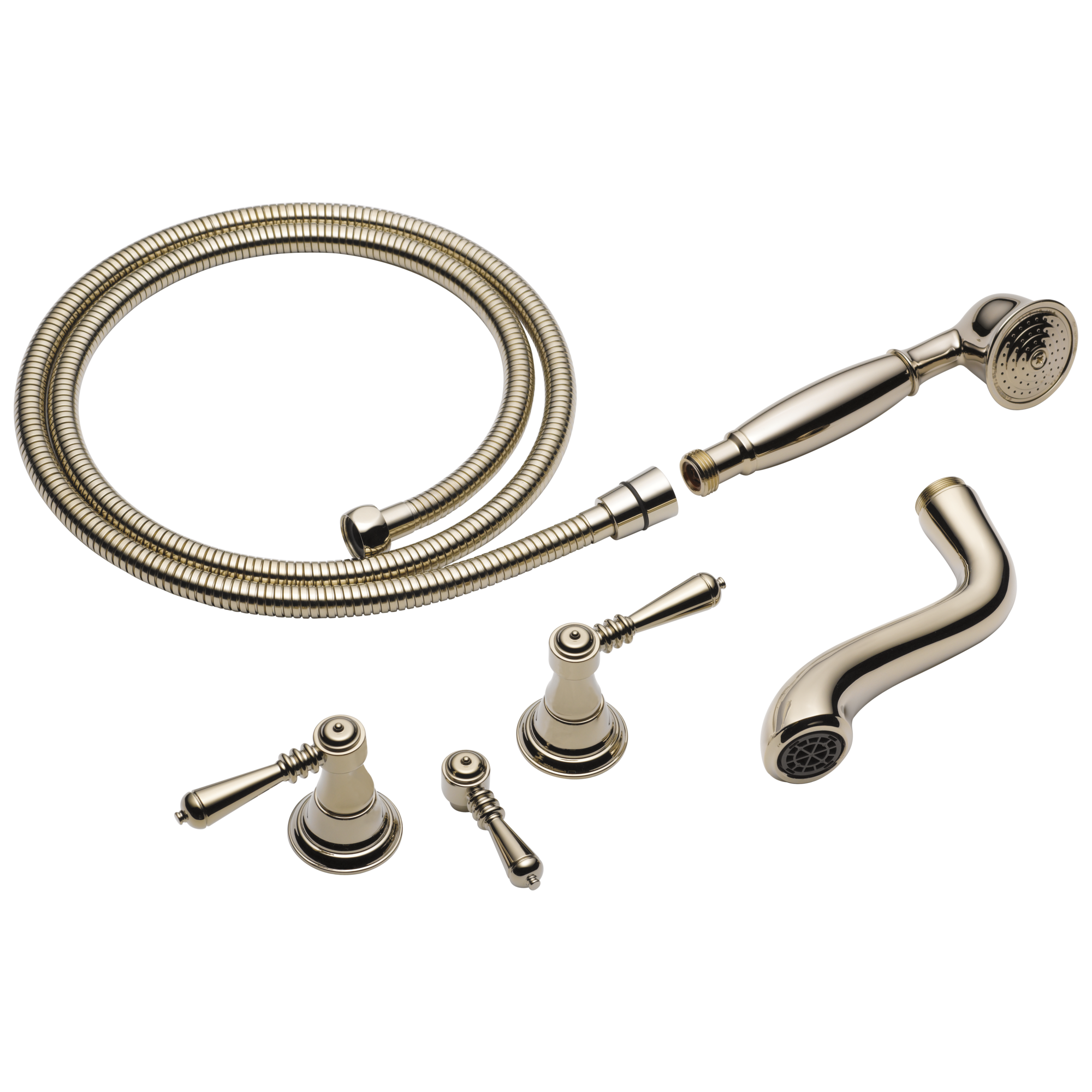 Brizo Tresa®: Two-Handle Tub Filler Trim Kit with Lever Handles In Polished Nickel