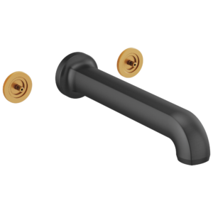 Brizo Kintsu®: Two-Handle Wall Mount Tub Filler – Less Handles In Matte Black