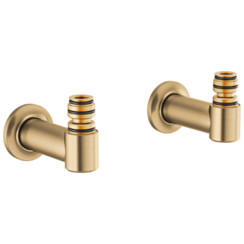Brizo Kintsu®: Wall Mount Tub Filler Unions In Luxe Gold