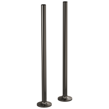 Brizo Kintsu®: Floor Mount Tub Filler Unions In Brilliance Black Onyx